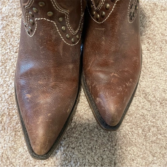 Liberty Black, Brown Distressed Studded Ankle Booties. Only worn 1-2 times ! 7.5 - Picture 3 of 7